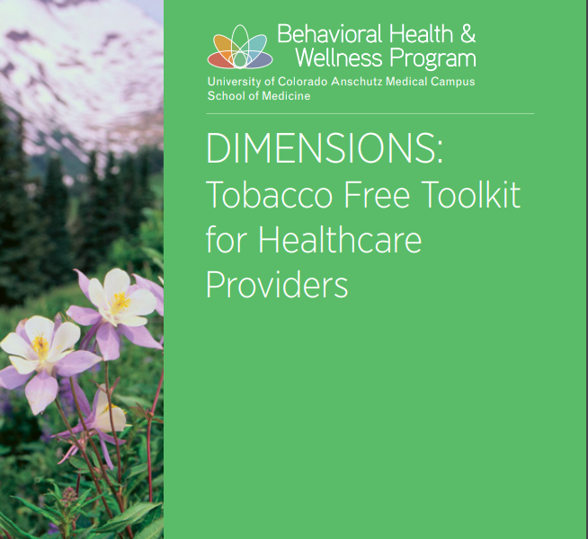 DIMENSIONS: Tobacco Free Toolkit for Healthcare Providers